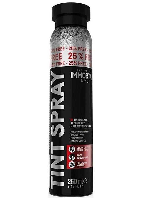 Тонирующий спрей для маскировки отросших корней волос и седины NYC Tint Spray Hard Black (2-1192890) Immortal (380585786)