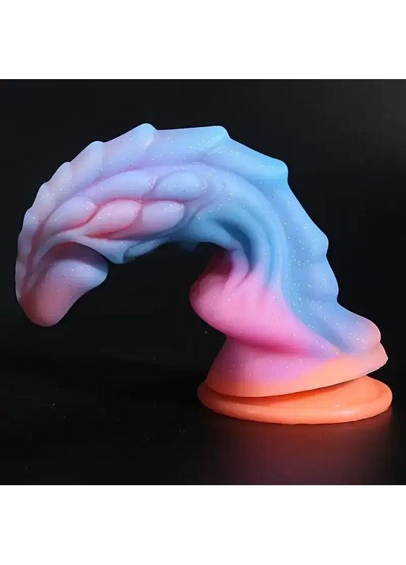 Рельєфний фалоімітатор що світиться в темряві на присосці 22 см + Реалістичний фалоімітатор дилдо фалос 23 см No Brand (370639538)