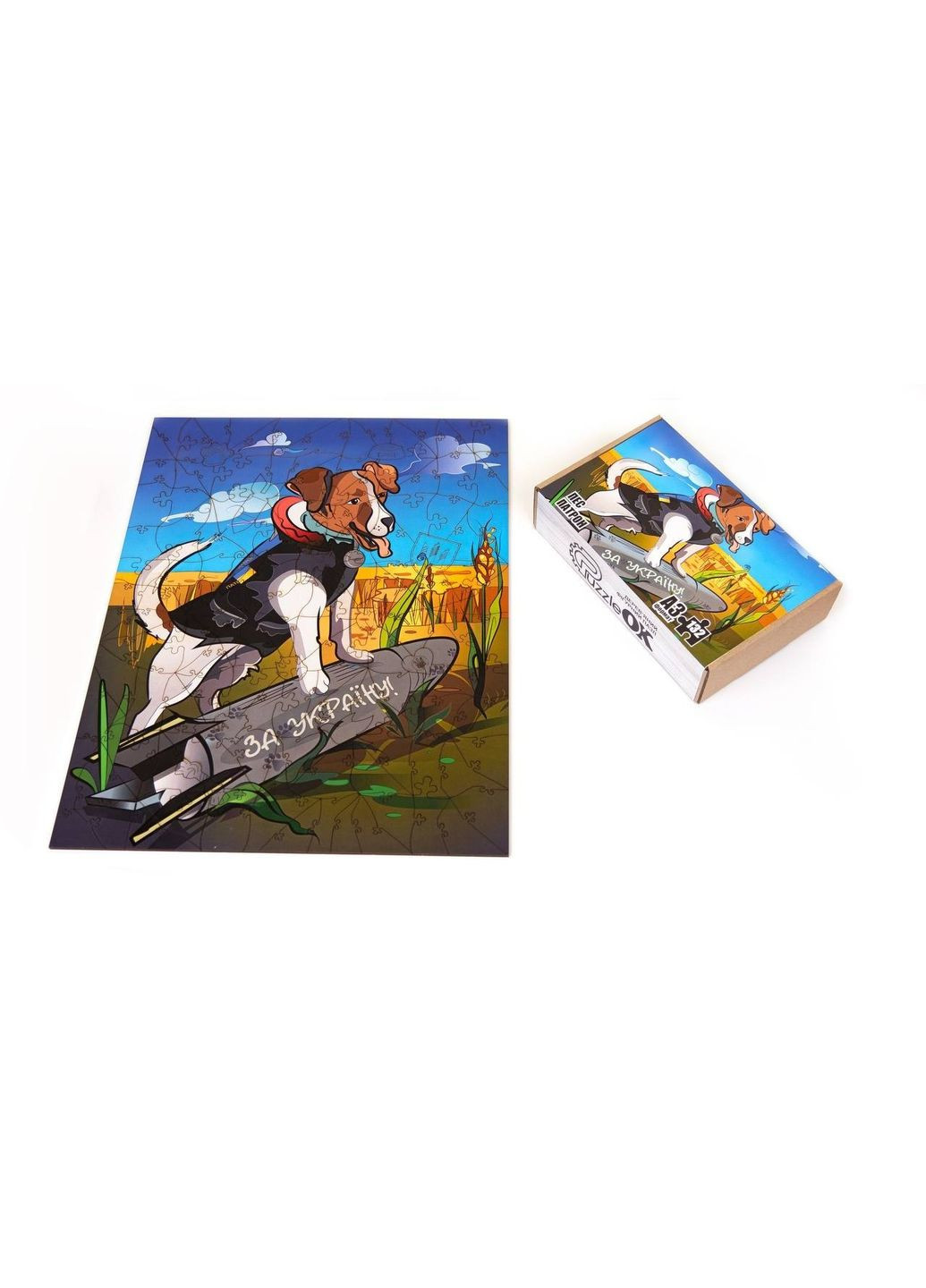 Пазли дерев'яні фігурні 132 ел Пес Патрон в картоні (PuzA3-00753) PuzzleOK (364115608)