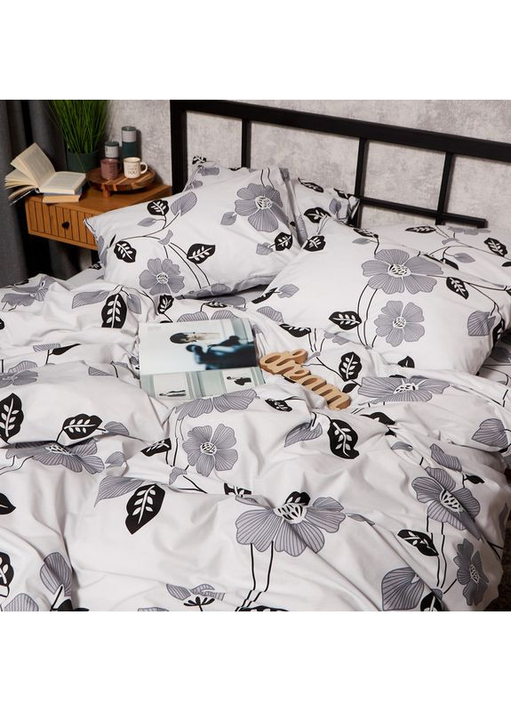 Комплект постільної білизни Бязь Gold Люкс двоспальні 175х210 наволочки 4х70х70 (MS-820009424) Moon&Star Misty Petals (356115020)