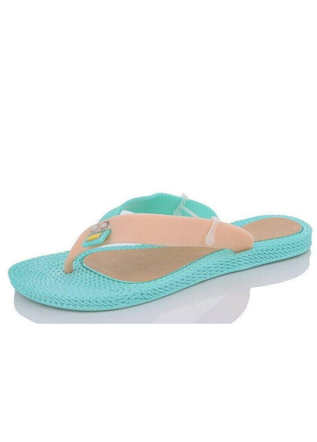 Бирюзовые вьетнамки женские бирюзовые No Brand