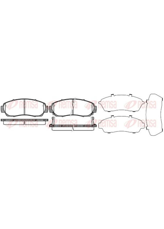 Колодки гальмівні дискові ПЕРЕДН HONDA CR-V III (RE_) 2.0 2006.06- RS 1171.12 Remsa (354334262)