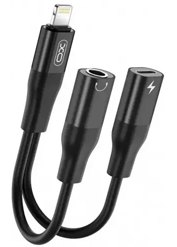 Переходник NBR181B Lightning Male Lightning (Female) + 3,5 (Female) Black XO (301473580)