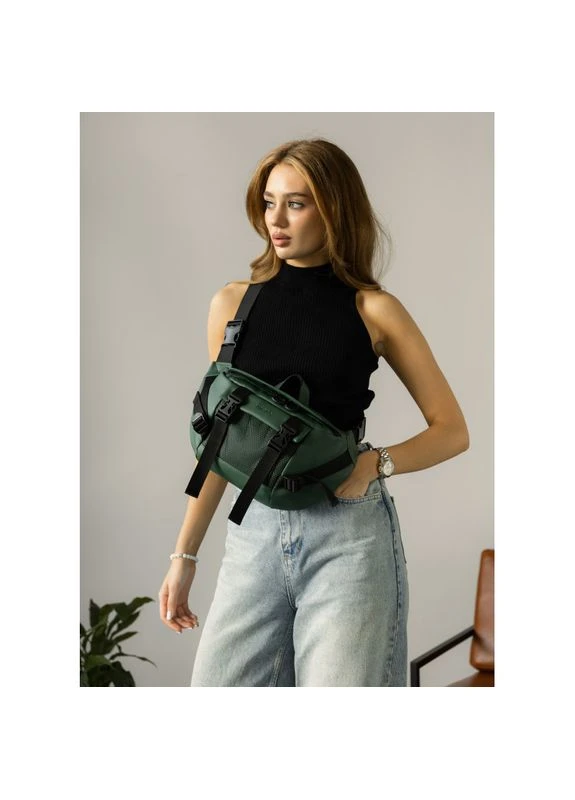 Велика жіноча поясна сумка бананка DynamicDart зелена Sambag SB-80411007 (400734612)