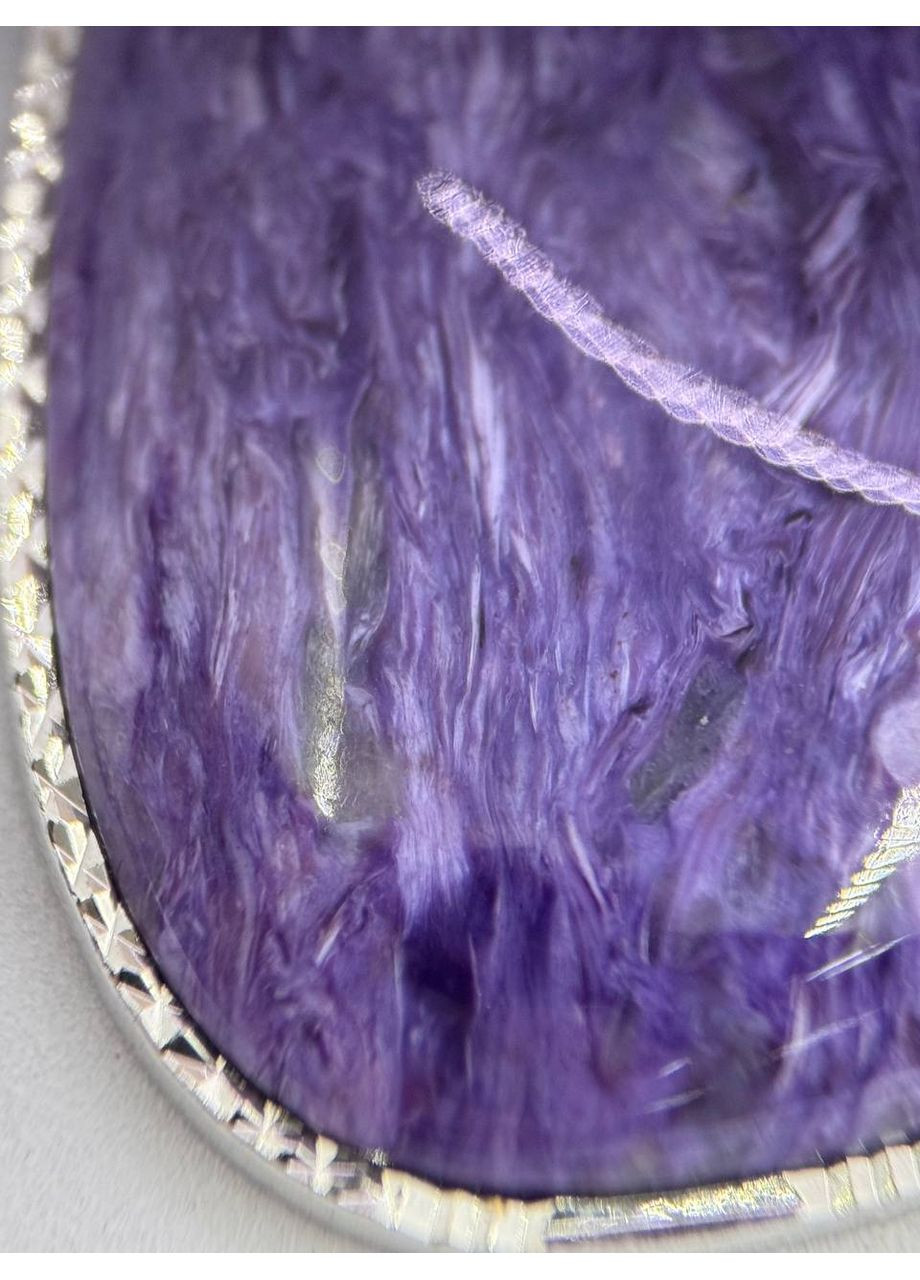 Кулон з чароїту 42*33*7 мм Фіолетовий No Brand (363829931)