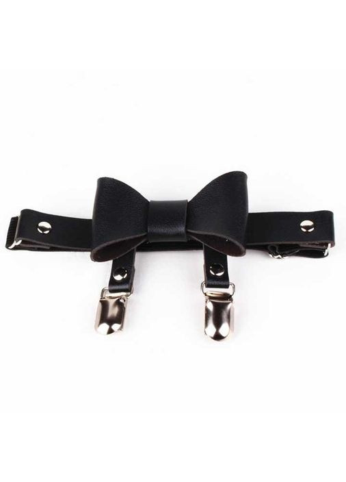 Гартер на 2 ноги с подвязками для чулок и бантиком 2 шт черного цвета универсального размера China (360603842)
