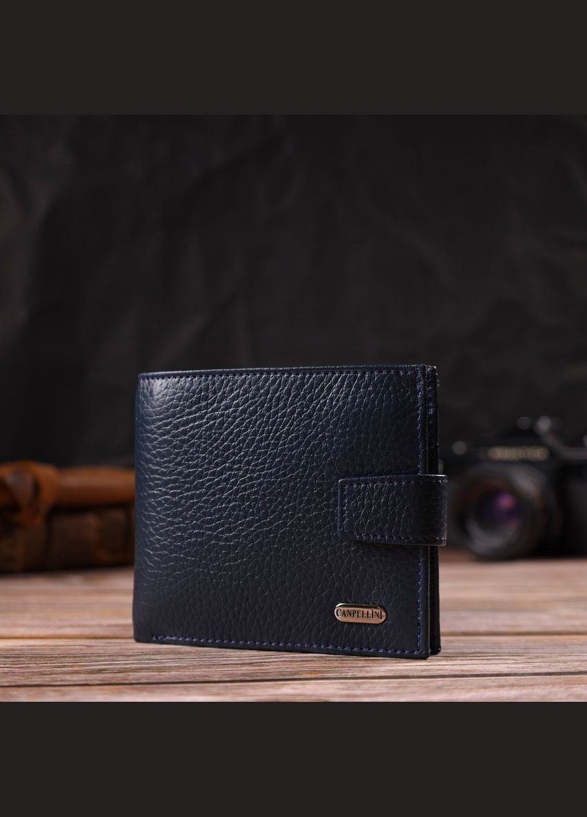 Практичний чоловічий гаманець із натуральної зернистої шкіри 21879 Canpellini (331913482)