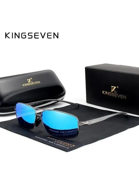 Мужские поляризационные солнцезащитные очки N7088 Gun Blue KINGSEVEN (303110857)