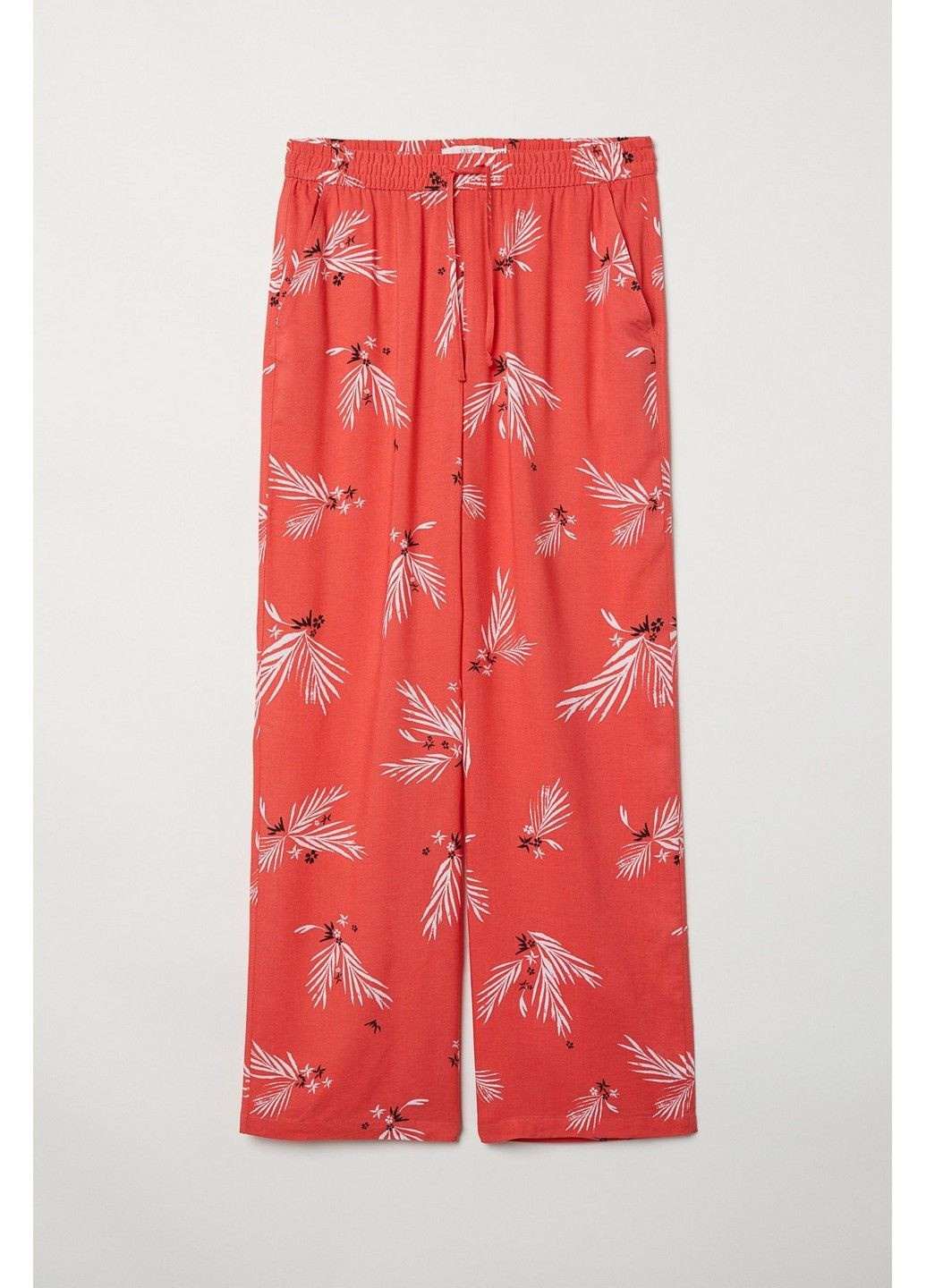 Красные кэжуал летние брюки H&M
