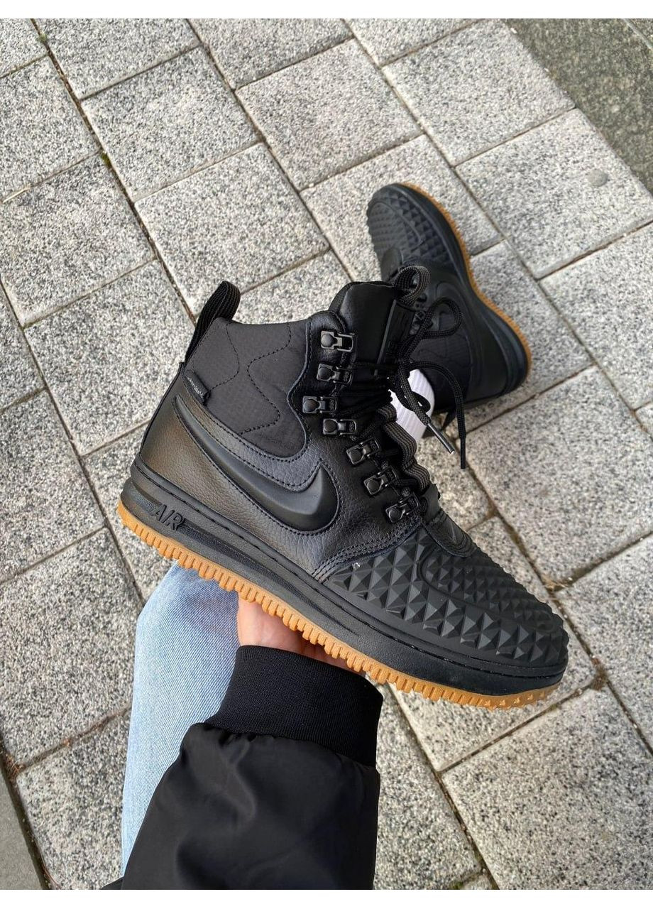 Чорні Зимовий кросівки чоловічі nike lunar force 17 duckboot black 1 найк дакбут No Brand