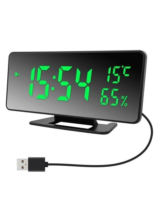 Настільний годинник електронний -888Y-4 світлодіодний дзеркальний із зазначенням температури вологості VST (372908667)