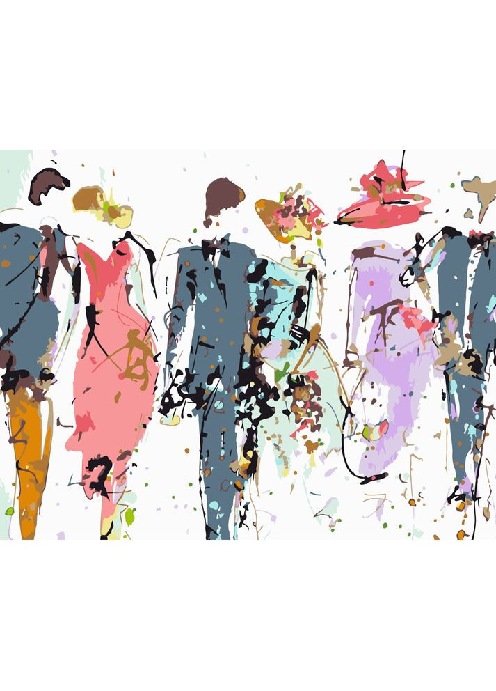 Картина за номерами Преміум Акварельні постаті розміром 40х50 см (DY133) Strateg (356778162)