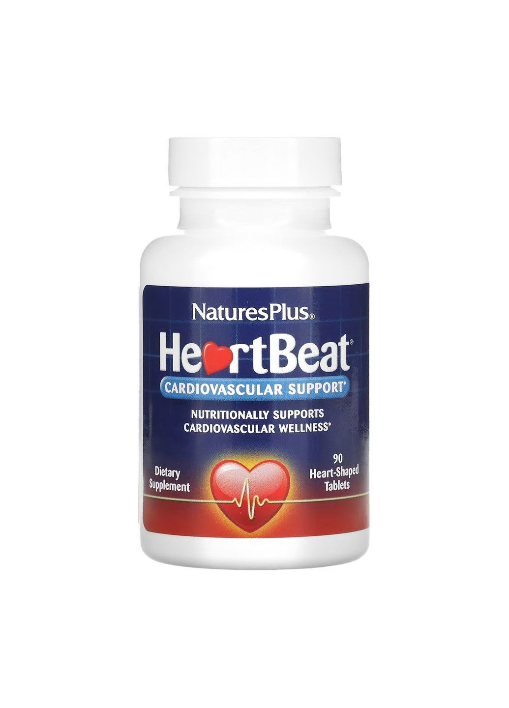HeartBeat, для підтримки серцево-судинної системи, 90 таблеток у формі серця Natures Plus (347599929)