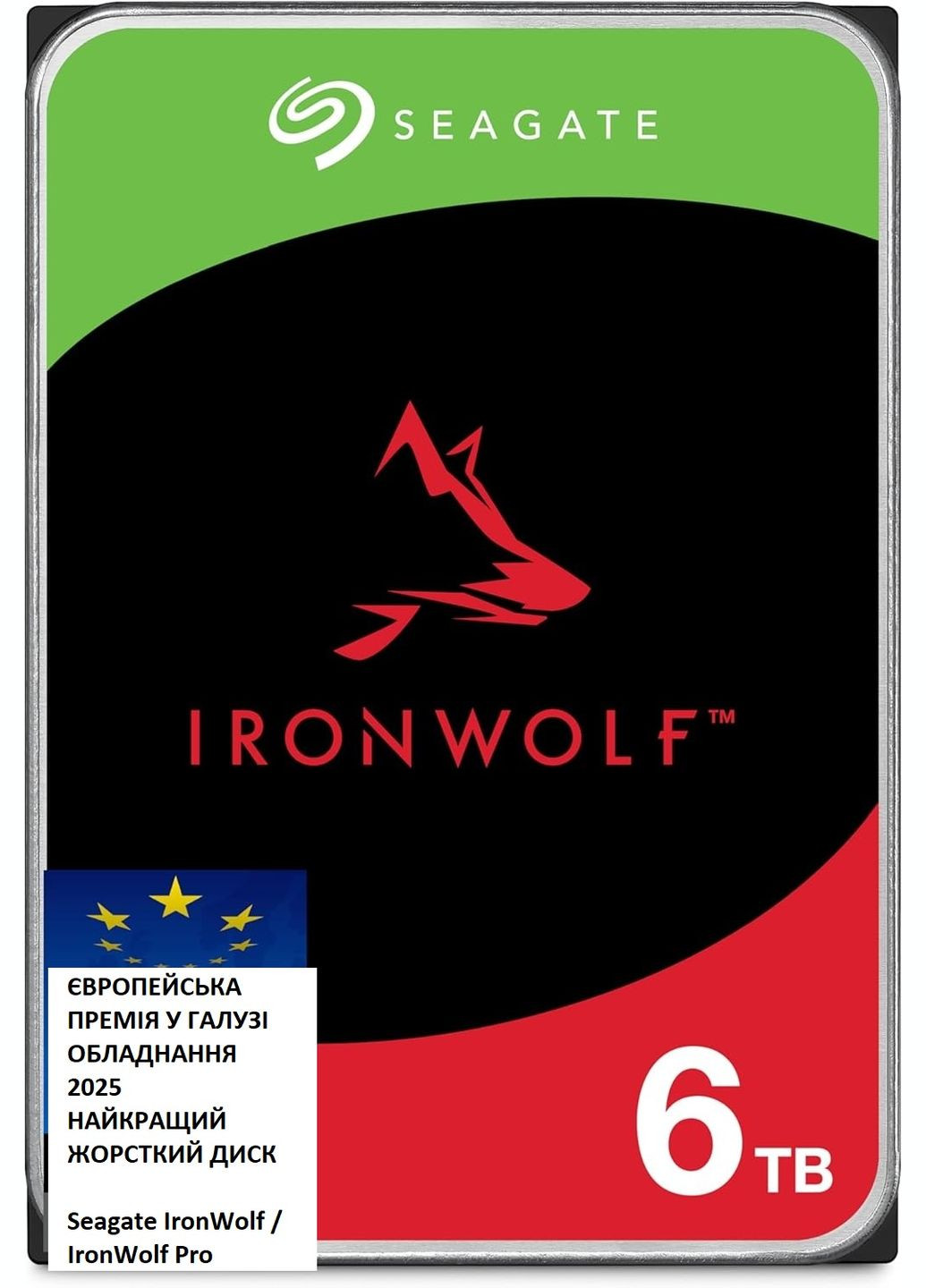 Жорсткий диск IronWolf ST6000NTZ06 6 ТБ 3.5" SATA Seagate (337995562)