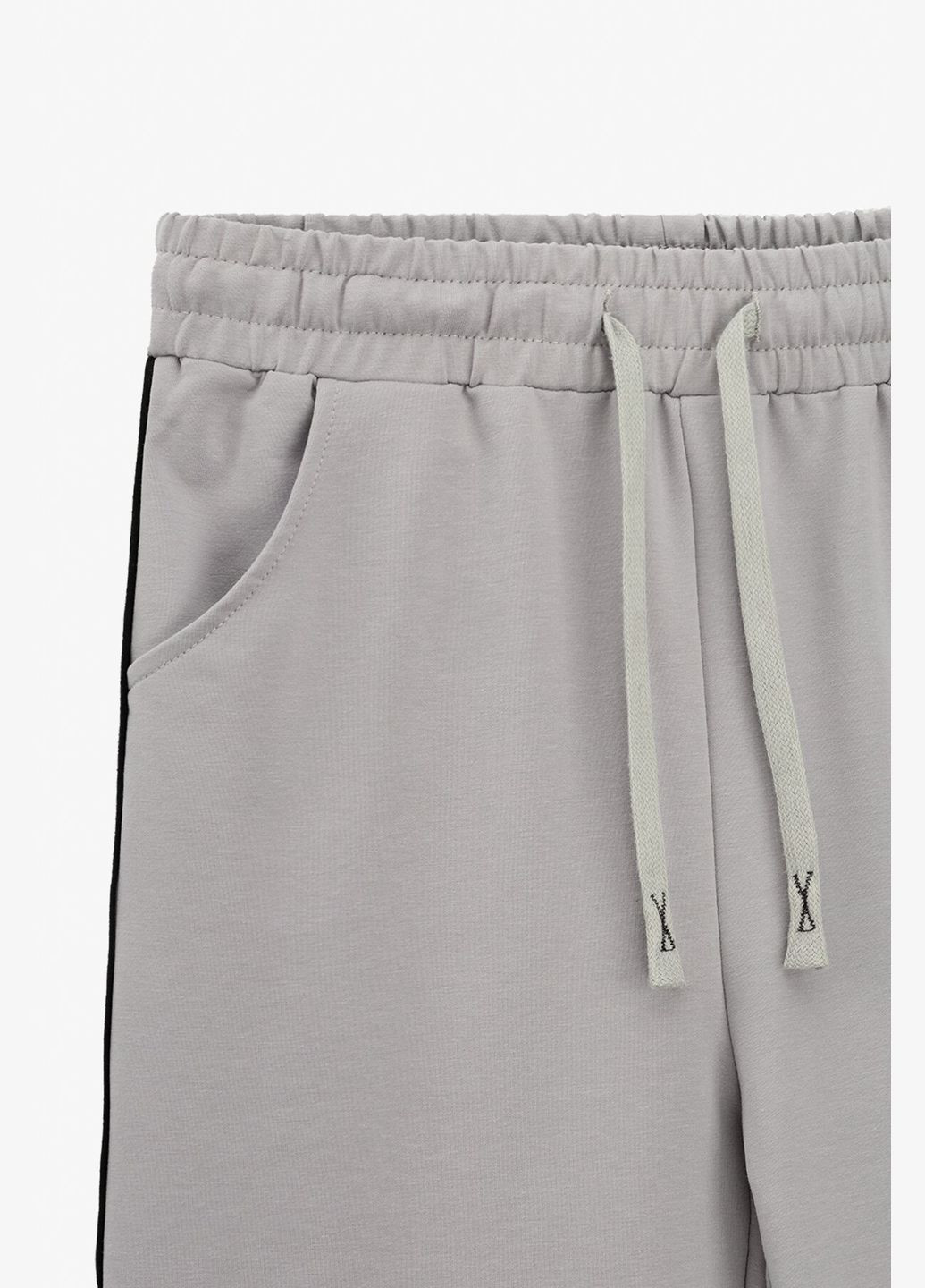 Светло-серые спортивные демисезонные брюки Lizi Kids