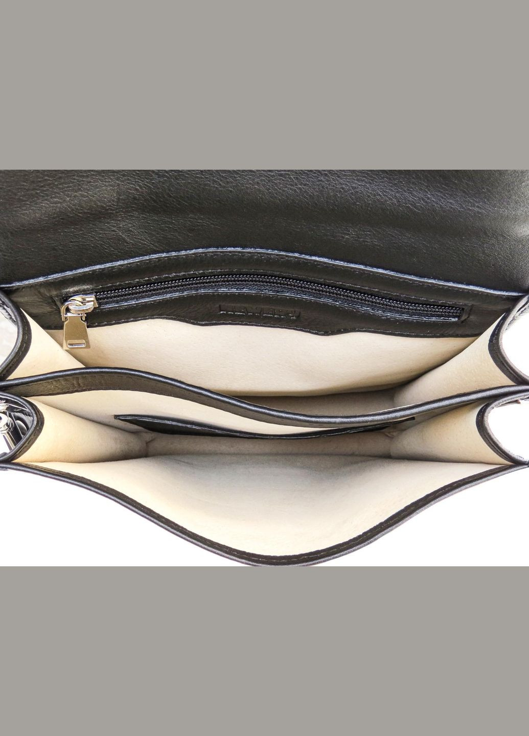 Чорна шкіряна сумка через плече з шкіряним підкладом N4227GA Newery (303830639)