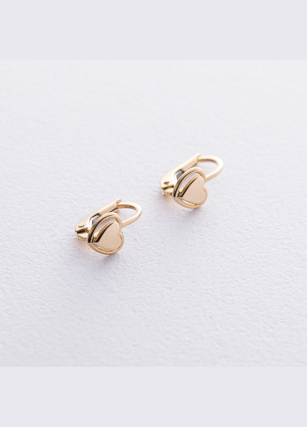 Дитячі золоті сережки Сердечка с06220 Oniks (264024518)