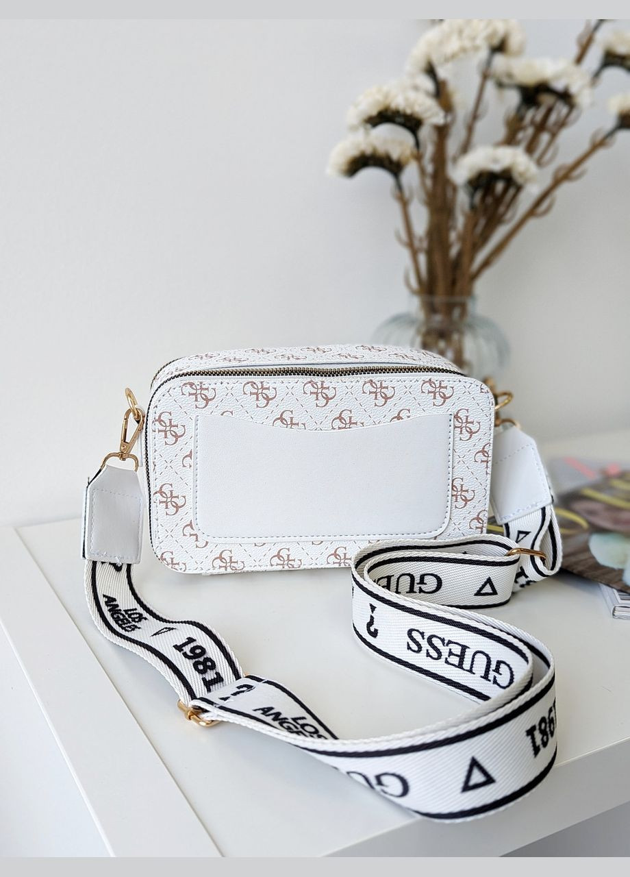 Сумка жіноча білий крос-боді міні лого No Brand (322464419)