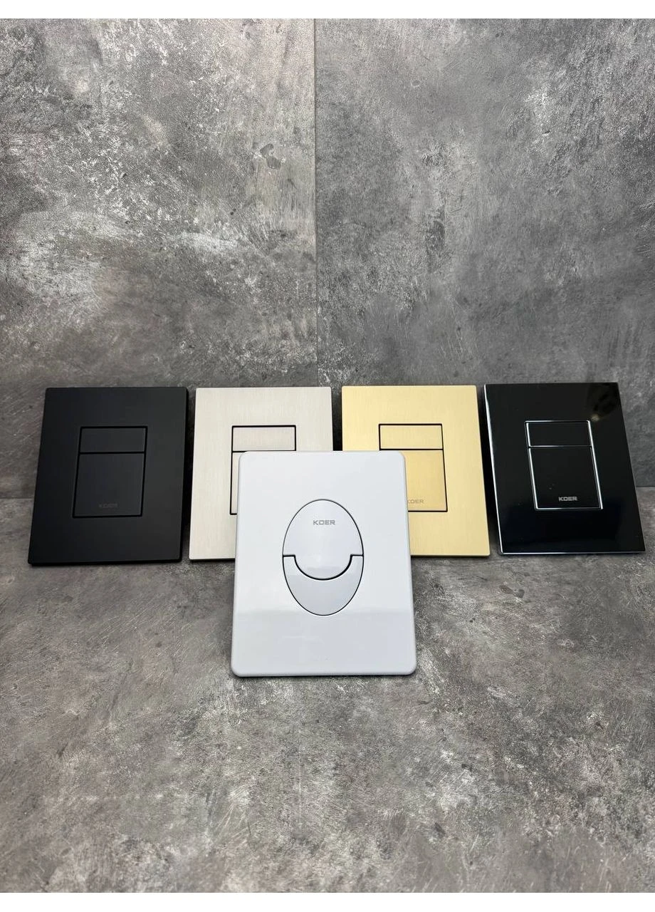 Панель змиву KT-0607-07 157x198x3mm пластикова, кнопка квадратна (колір графіт) (KR5345) KOER (402795616)