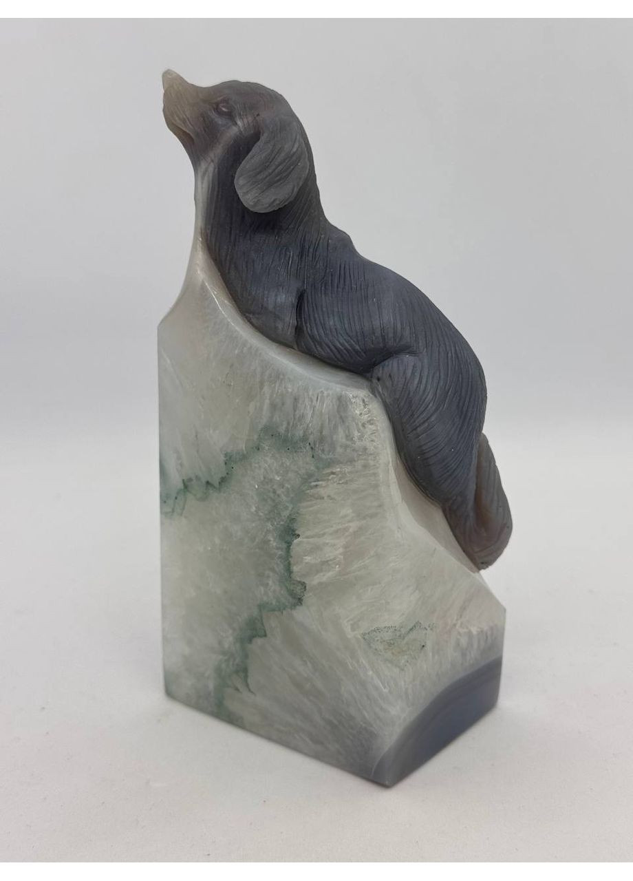 Собачка из агата 150*70*45 мм. Серый No Brand (363829875)