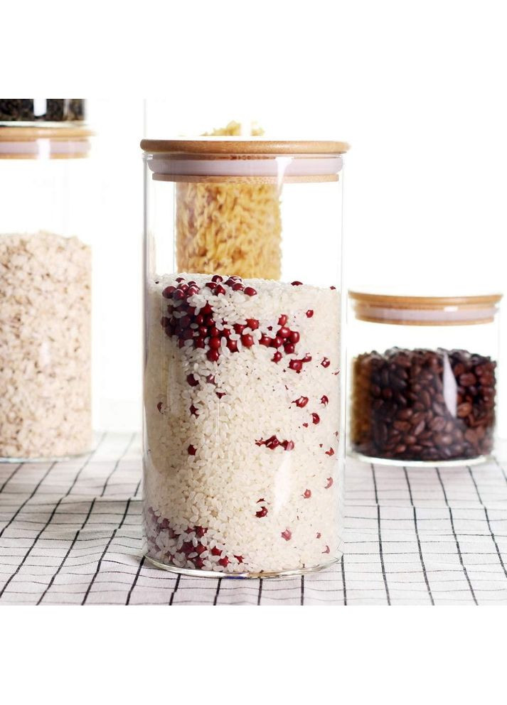 Скляний контейнер з бамбуковою кришкою "Orbita" 10x20 см (1,5 л) Stenson (366435014)