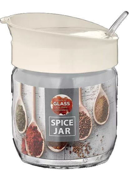 Емкость для специй 425 мл с крышкой белый VT-161010 (126049) Vittora (296194440)