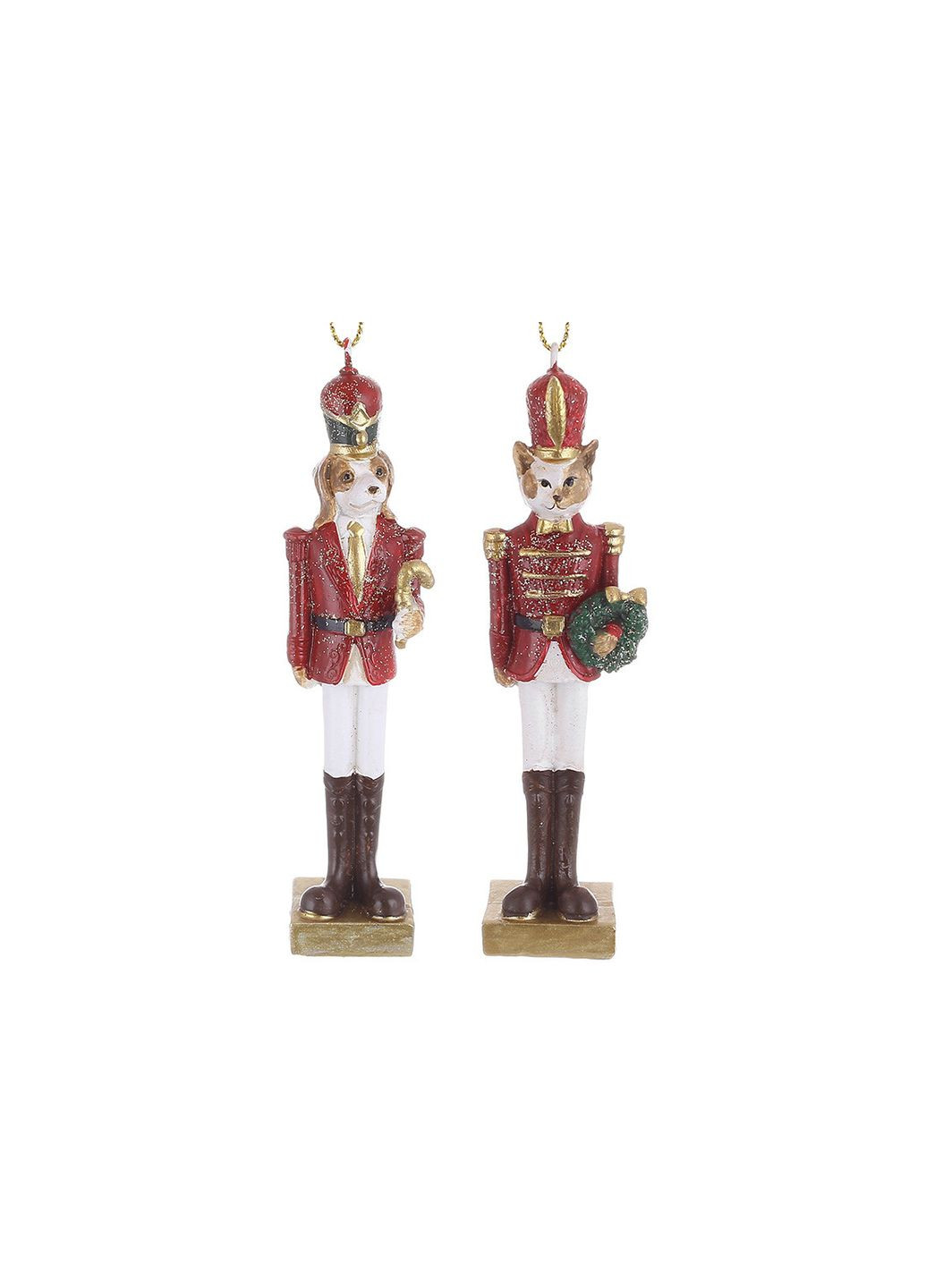 Декоративна підвіска Кіт та Собака страж 2.5*11 см 6 шт. червоний K07-702 BonaDi (360640010)