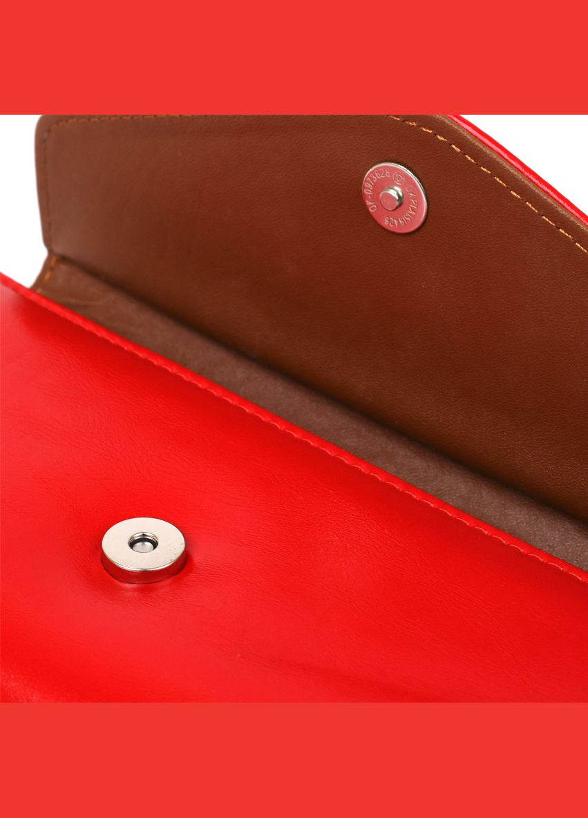 Жіночий гаманець конверт із гладкої екошкіри з монетницею 19069 Червоний KIVI (306882115)