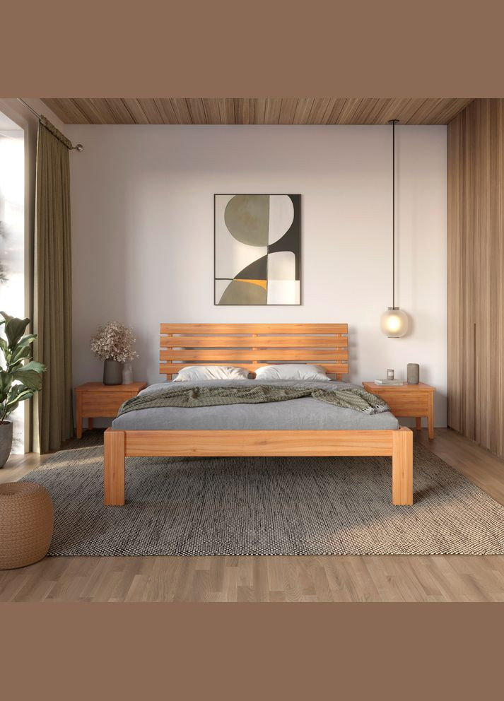 Двуспальная деревянная кровать Техас 140х190 см (MBG-6978) Mebigrand (368283245)