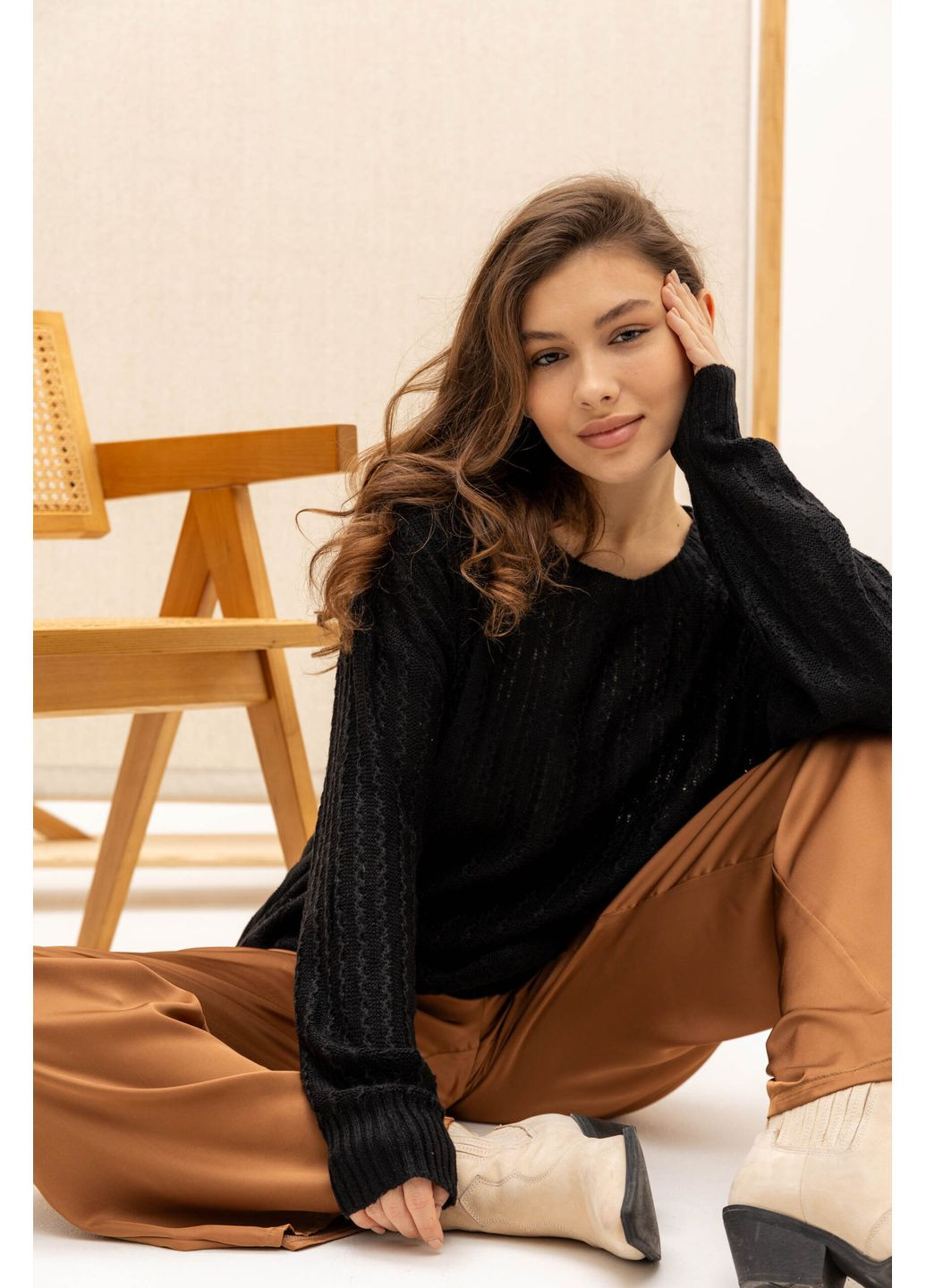 Черный демисезонный джемпер 9119.5675 Seventeen