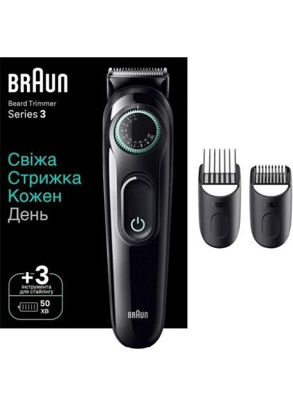 Триммер для стрижки BT3411 Black/Turquoise UA Braun (366831132)