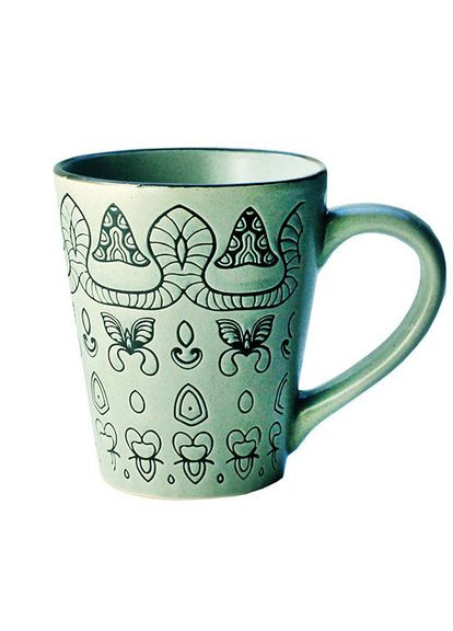 Кружка Butterfly Forest Green L0420-43B-003-M2 360 мл зелена Losk (348168359)