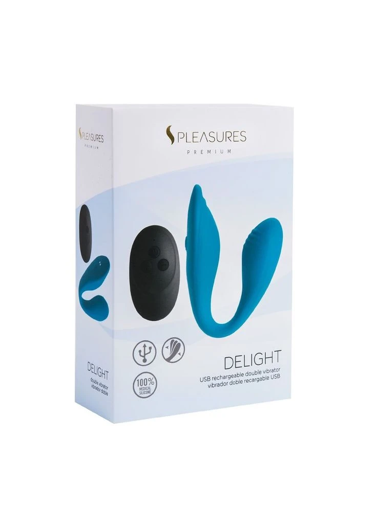 Двойной вибратор S Premium Delight, бирюзовыйPleasures 20662 S Pleasures (392050775)