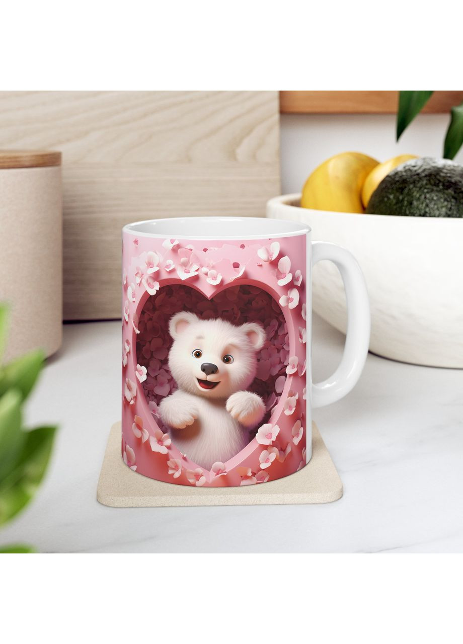 Керамічна чашка з дизайном "Ведмедик"- 2 No Brand (368671445)