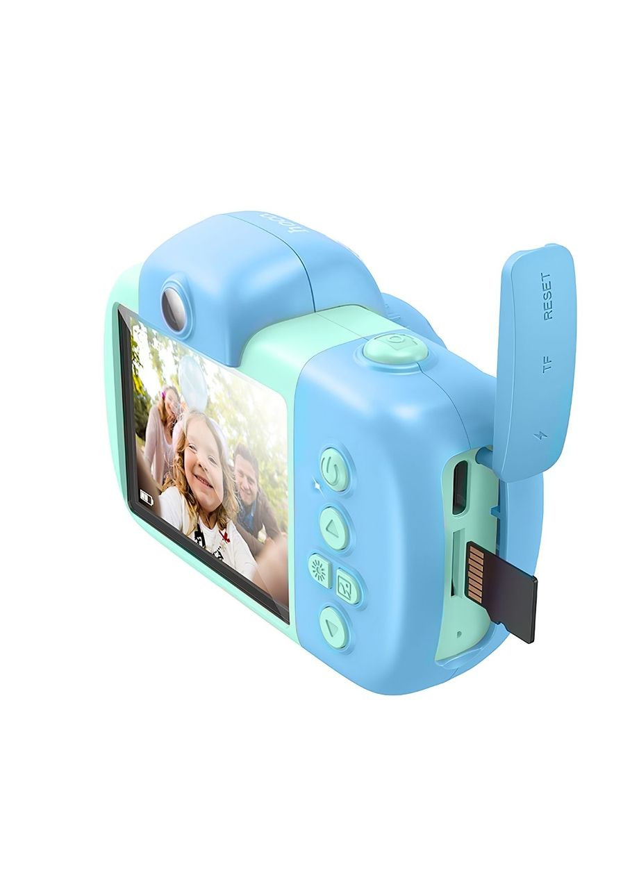 Детская камера компактная аккумуляторная с USB-зарядкой для фото 2MP и видеосъемки Full HD Синяя (D841) Hoco (361029028)