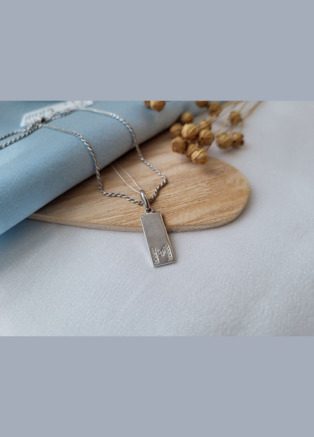 Серебряная подвеска подвес Пластина М No Brand (306742836)