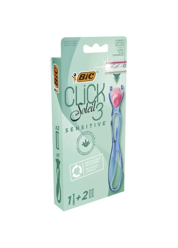 Бритва Click 3 Soleil Sensitive з 2 змінними картриджами (3086123644953) Bic (398776030)