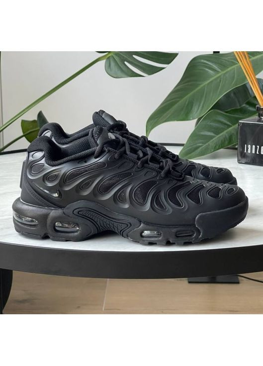 Кроссовки женские и мужские Nike Air Max Tn Plus Drift Black | Найк Аир Макс ТН плюс черные No Brand чёрные демисезоны (362346994)