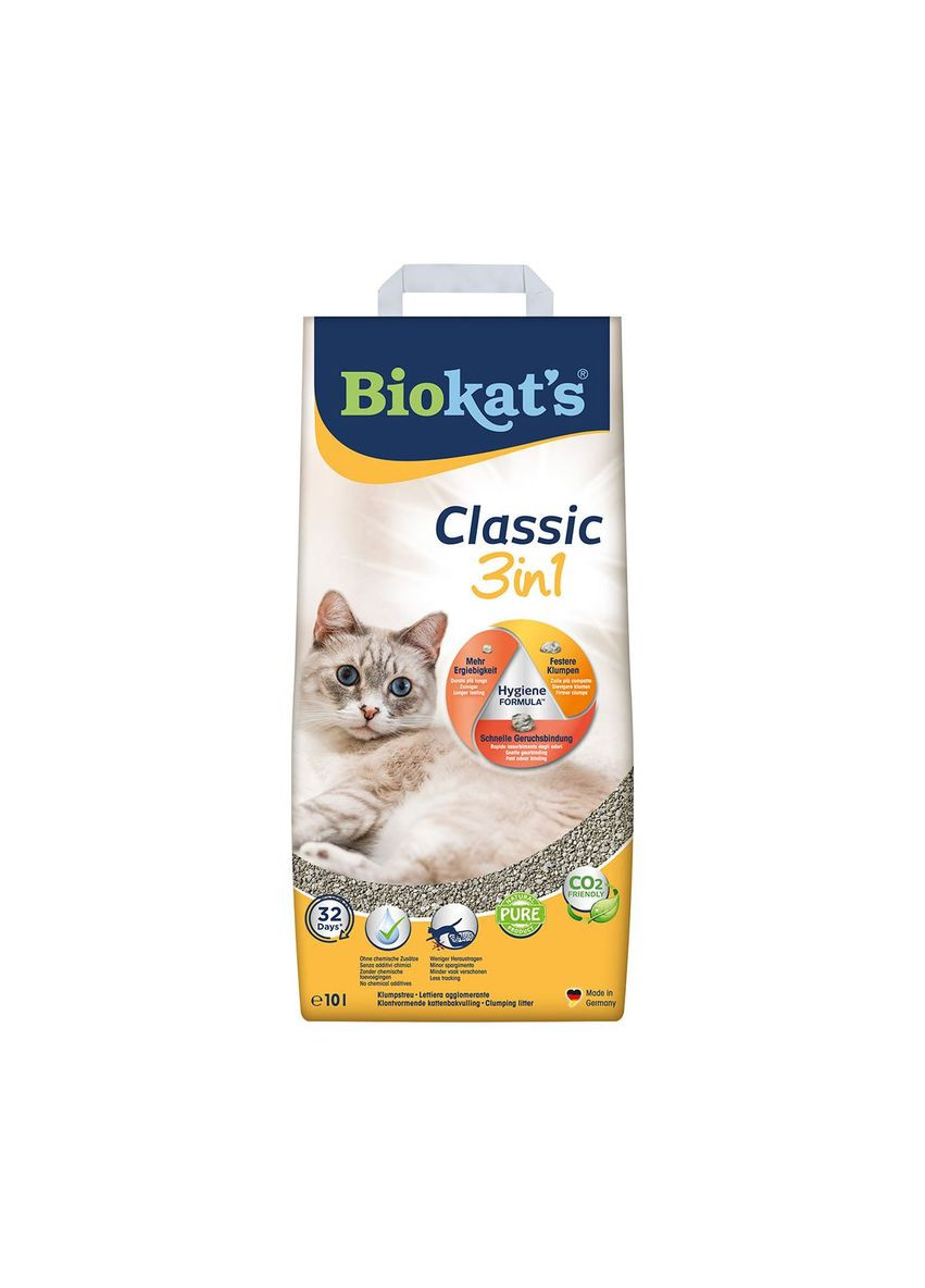 Наповнювач бентонітовий Biokats Classic (3in1) 10 літрів Biokat's (292259753)