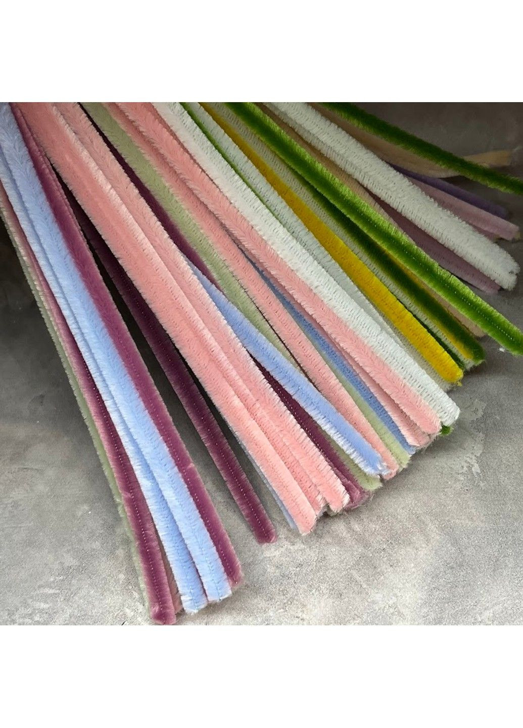 Синельная проволока (Пушистая проволока), длина 30 см, цвет- микс пастельный, арт 017872 100 шт. No Brand (322247449)