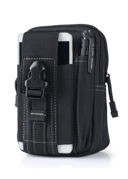 Тактический подсумок, чехол на пояс вертикальный 17 * 12 * 6 см черный No Brand (307252375)