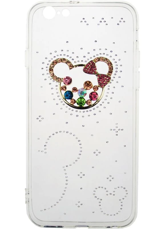 Чехол-накладка TPU case with stones iPhone 6/6S Mouse Transparent Toto (301780356)