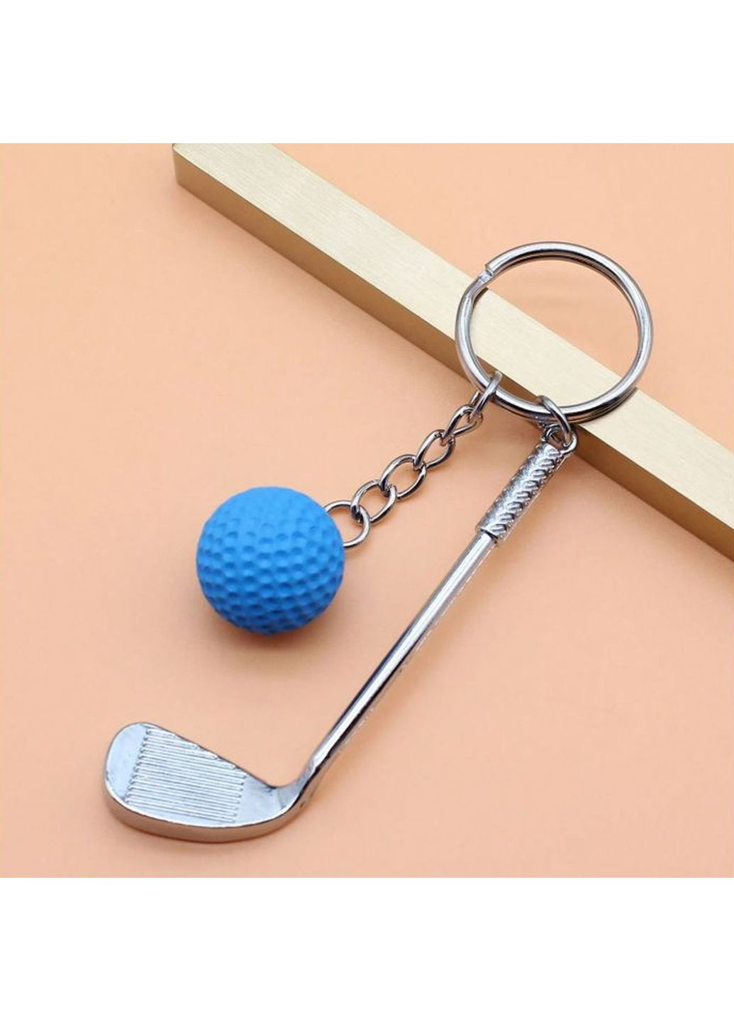 Брелок для ключей Гольф спортивный металлический Голубой 99_8_0_1C No Brand (367738725)