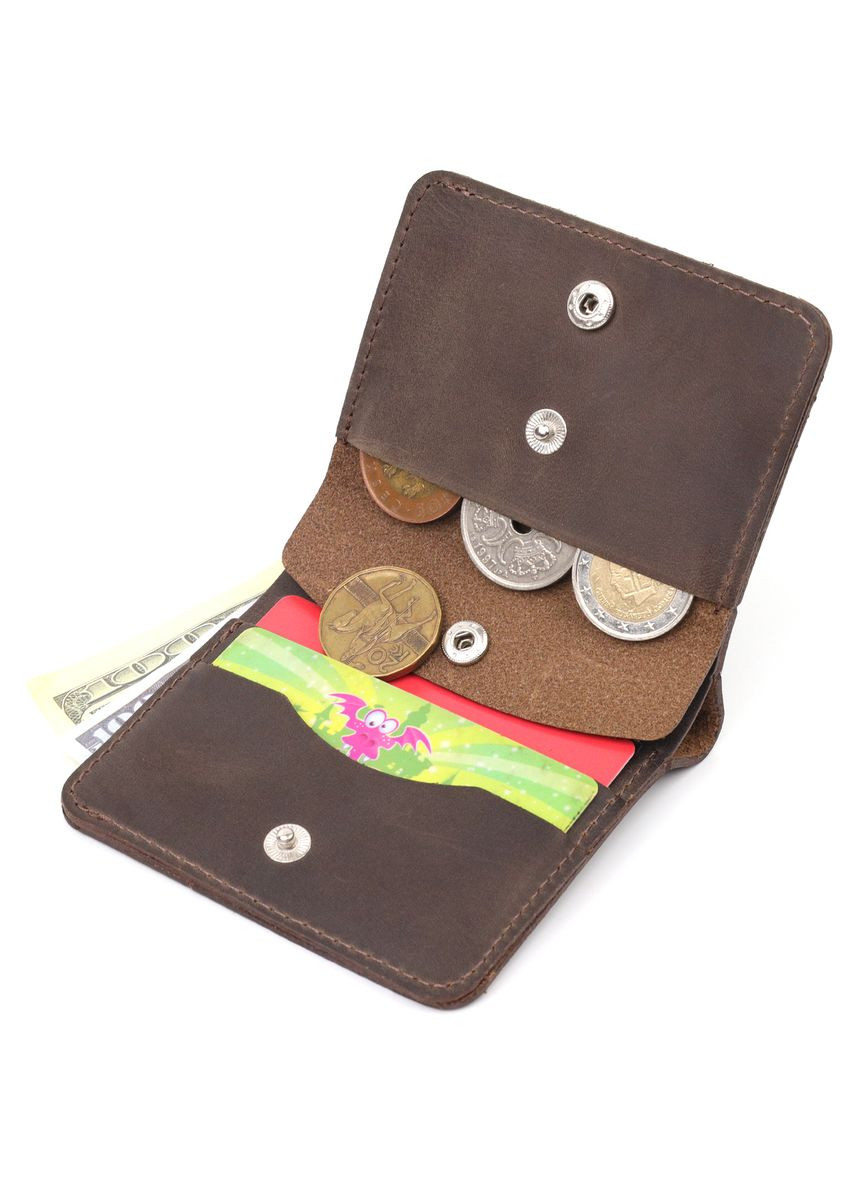 Кожаное портмоне для документов мужское 16601 Коричневый Shvigel (306881845)