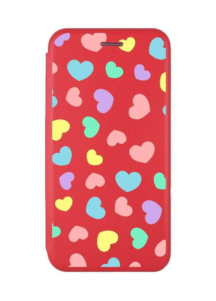 Чехол-книжка с рисунком для Samsung Galaxy A14 5G:: Разноцветные сердечка (принт 335) Creative (360712061)