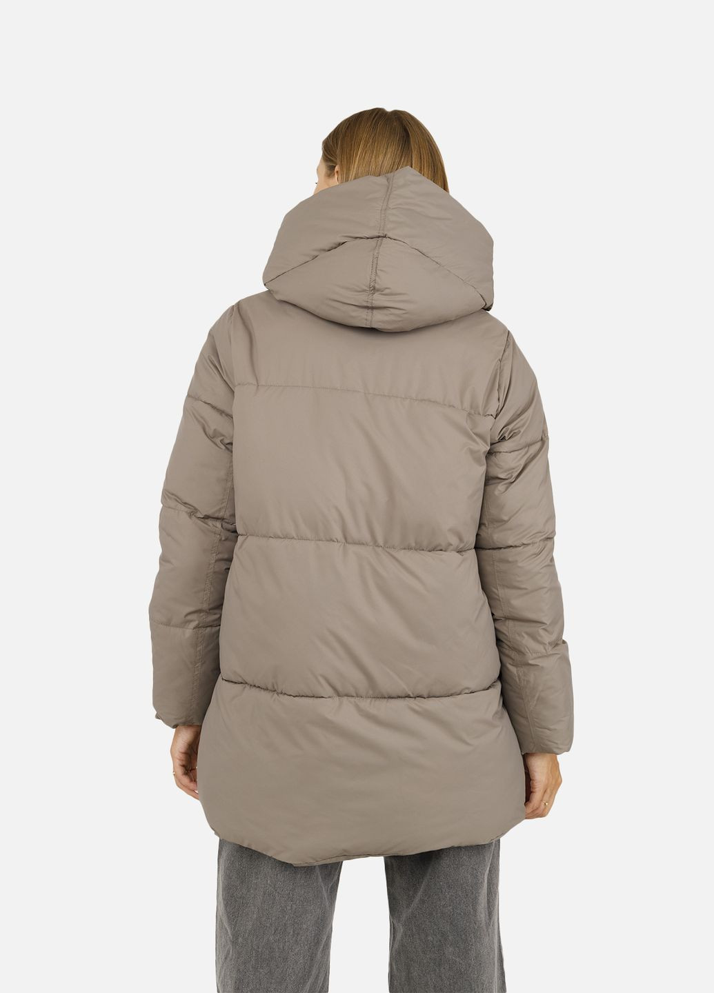 Кофейная зимняя женская зимняя куртка цвет капучино cb-00256304 Xue Jiayi