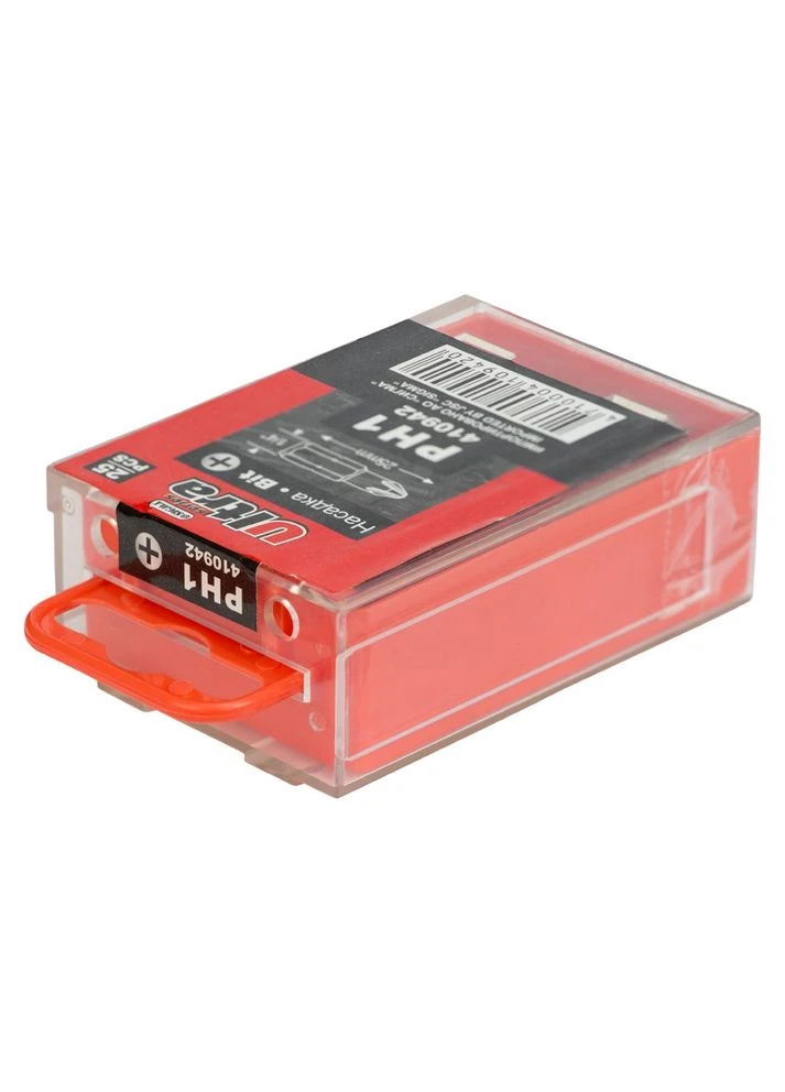 Набор бит PН1×25мм 1/4" 25шт S2 (пласт кейс) (4010102) Ultra (395983197)