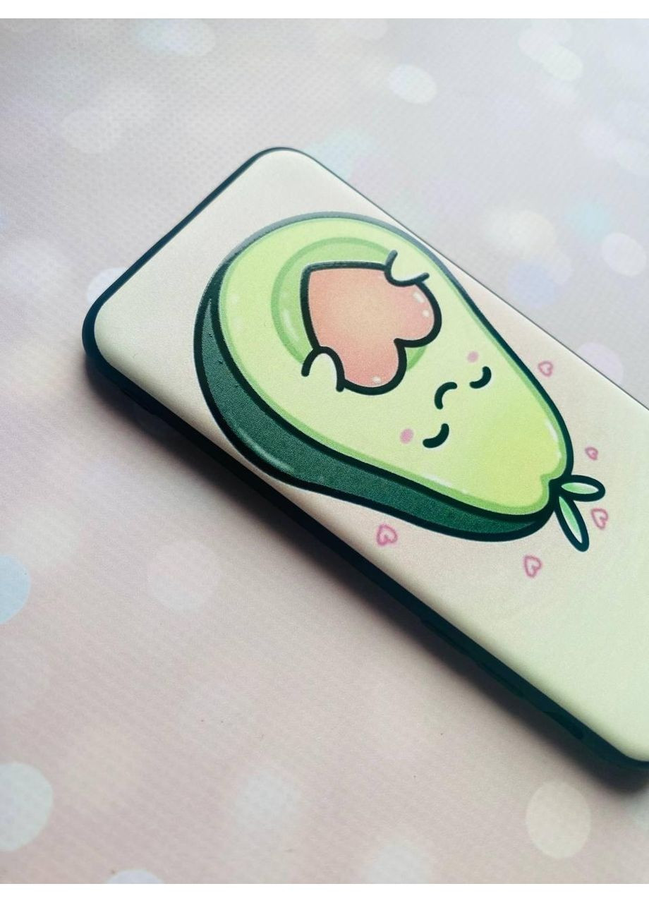 Матовый чехол с черными боками на Samsung Galaxy A24:: Кавай авокадо с сердечком (принт 310) Creative (360708529)