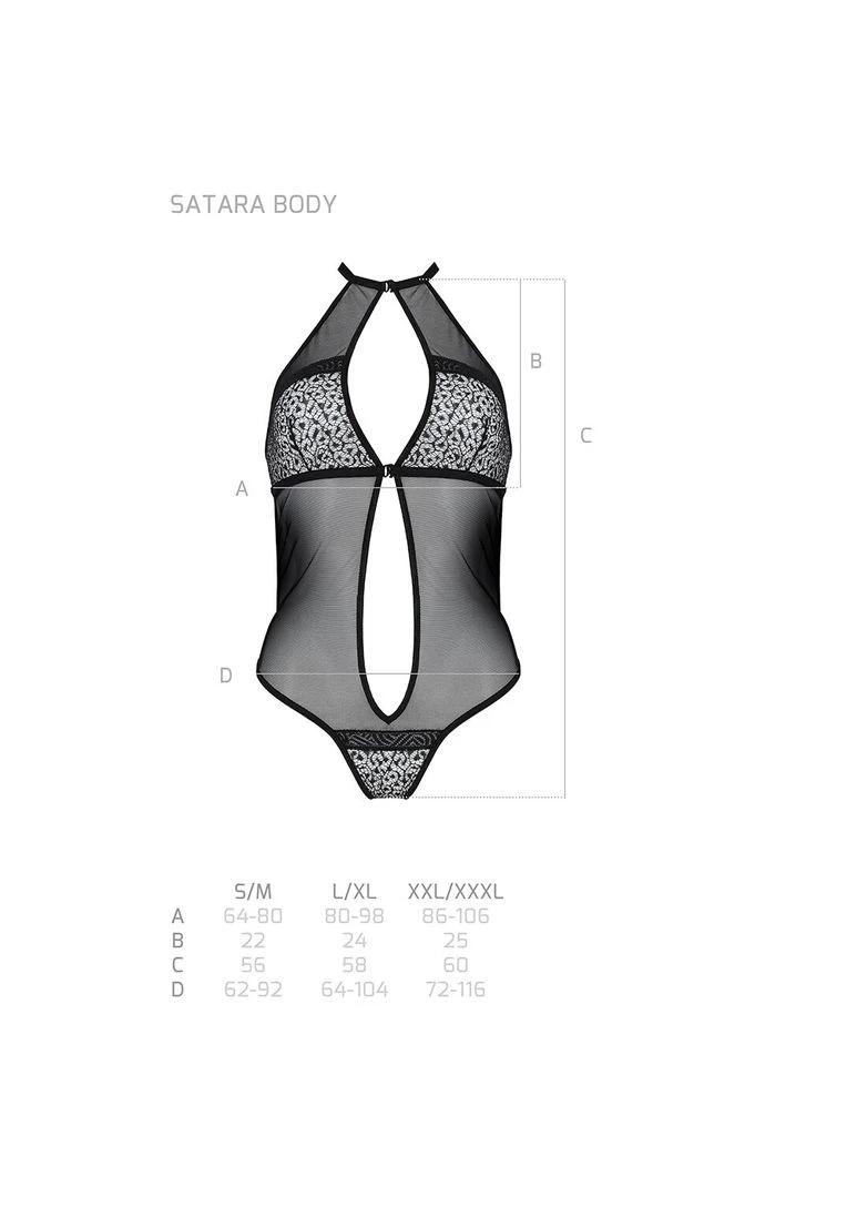 Сітчасте боді з мереживом на грудях SATARA BODY red Passion червоний