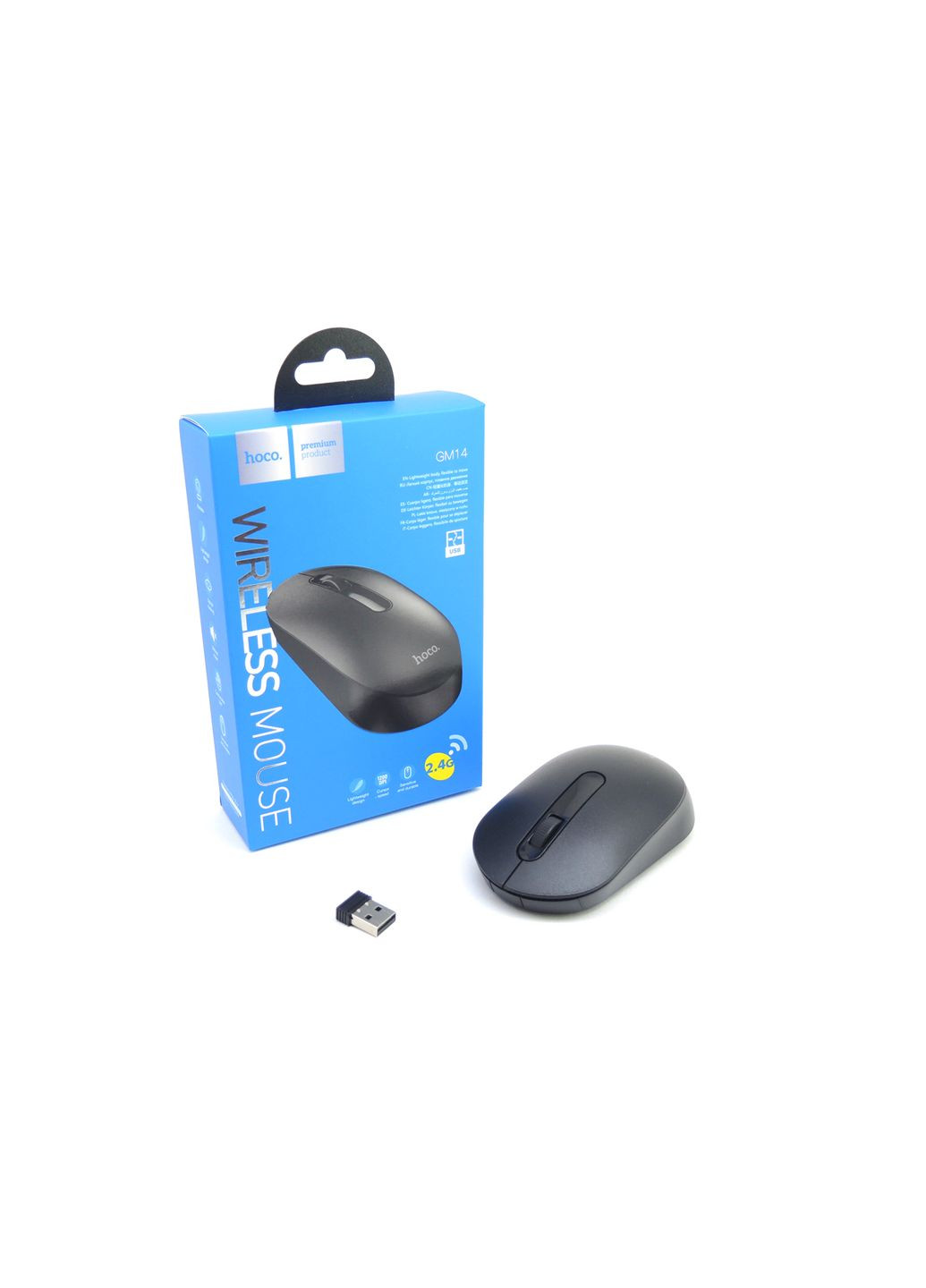 Компьютерная мышь GM14 Platinum 2.4G business wireless mouse Black Hoco (297453645)